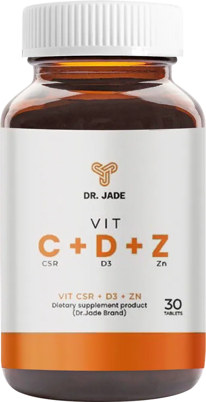 ผลิตภัณฑ์เสริมอาหาร DR. JADE Vitamin C D3 Zinc 30 เม็ด